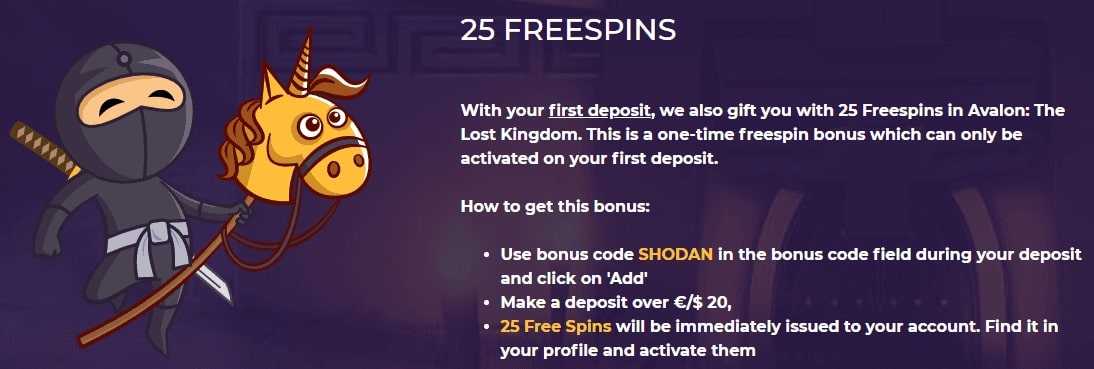 Free spins bonus from Casitsu casino